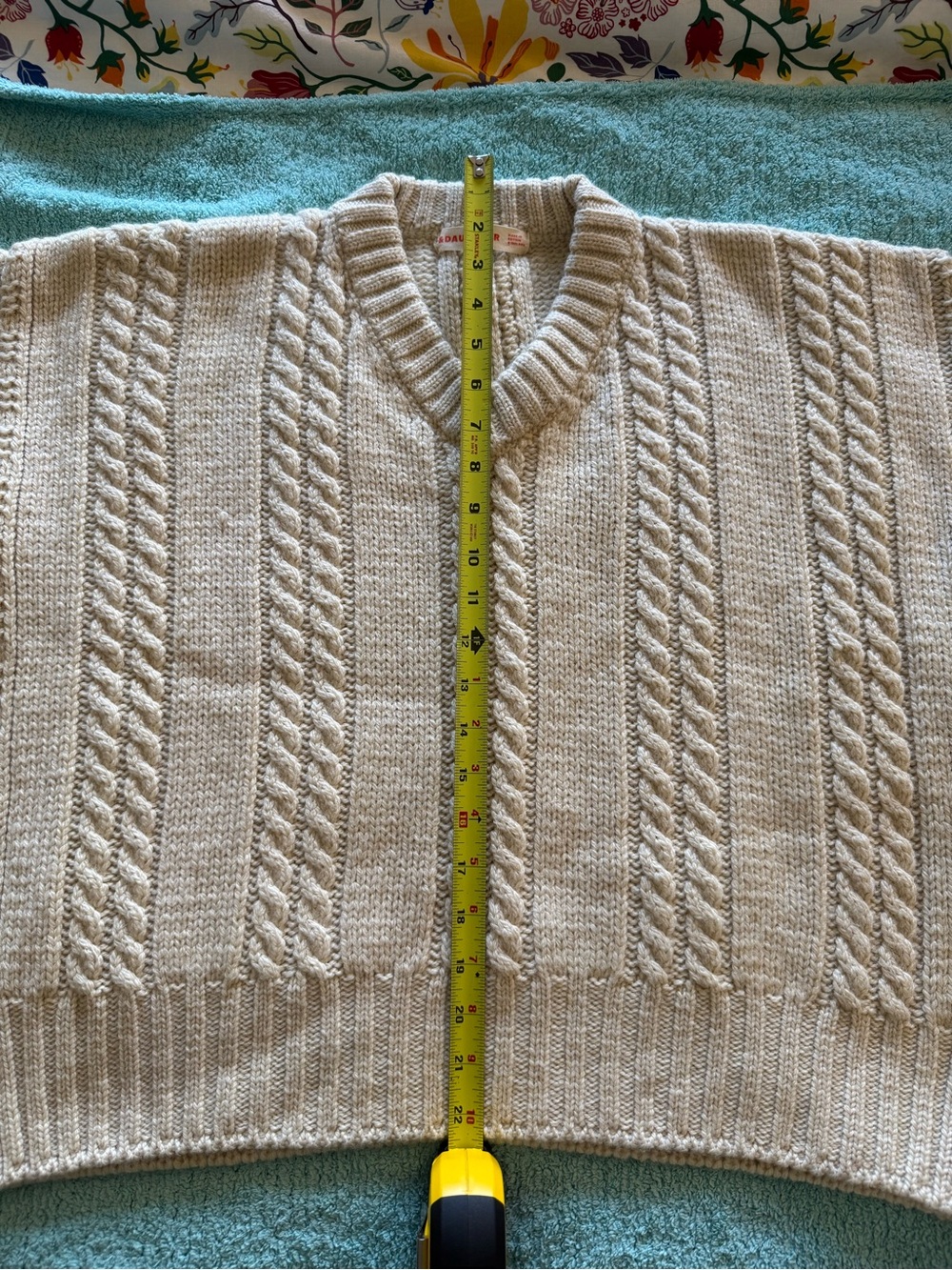 &Daughter 100% Wool Cream Sweater Vest - Picture 7 of 8